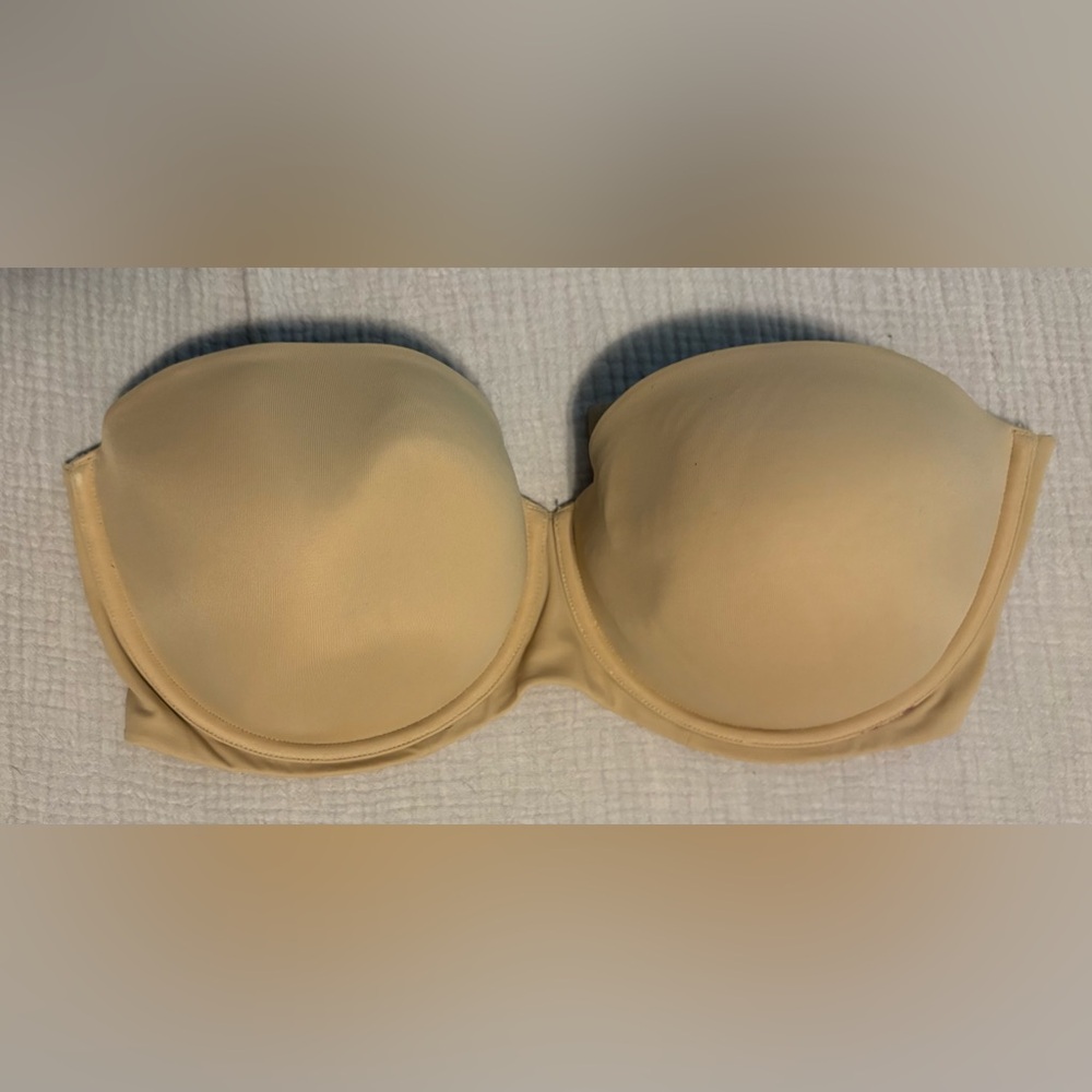 Lane Bryant Cacique Nude 44E (44DD) Strapless Lined Underwired Bra